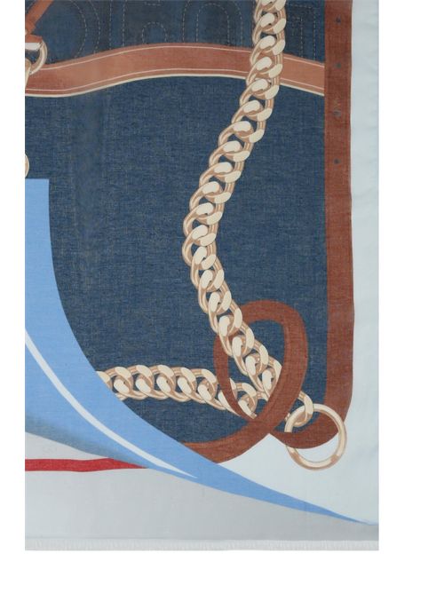 Stola blu con stampa LIU JO | 2A5026T0300/X0648